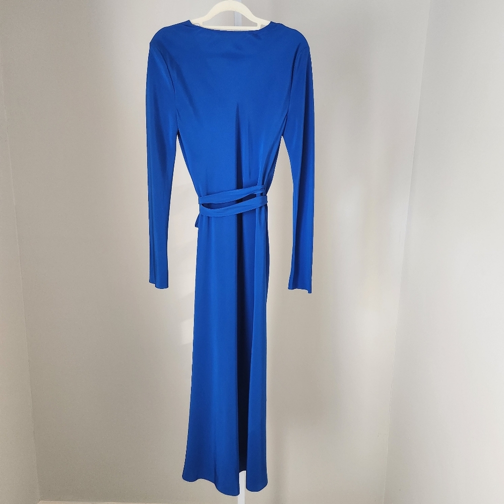 Diane Von Furstenberg DVF Blue Silk Wrap Dress Sz S - Picture 3 of 12